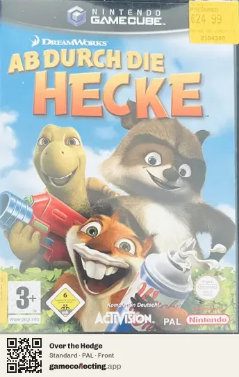 Over the Hedge Nintendo GameCube, PAL box front