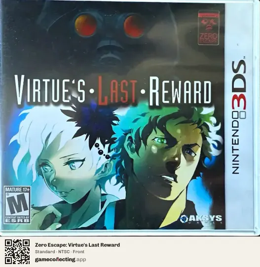 Zero Escape: Virtue's Last Reward Nintendo 3DS, NTSC box front