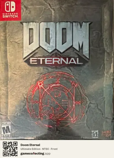 Doom Eternal Nintendo Switch, NTSC box front