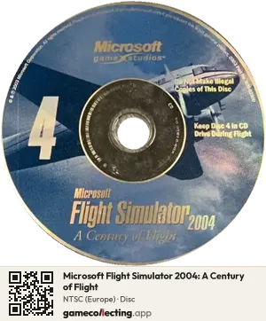 Microsoft Flight Simulator 2004: A Century of Flight Computer, NTSC disc