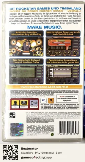 Beaterator PlayStation Portable, Germany box back