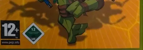 Teenage Mutant Ninja Turtles, the PEGI square on its front
