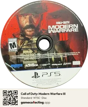 Call of Duty: Modern Warfare III PlayStation 5, NTSC disc