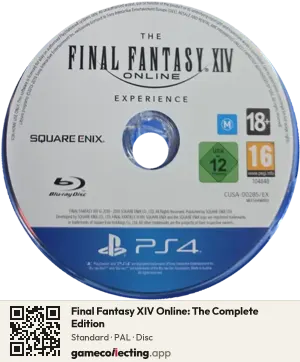 Final Fantasy XIV Online: The Complete Edition PlayStation 4, PAL disc