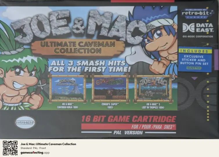 Joe & Mac: Ultimate Caveman Collection Super Nintendo Entertainment System, PAL box front