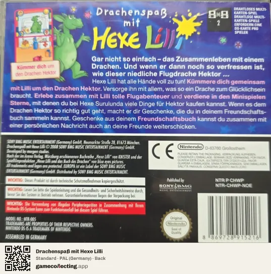 Drachenspaß mit Hexe Lilli Nintendo DS, Germany box back