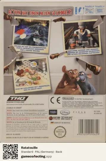 Ratatouille Nintendo Wii, Germany box back