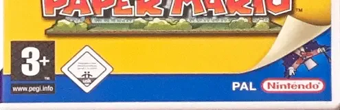 Super Paper Mario, the PEGI square on its front