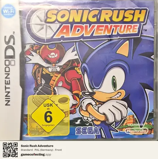 Sonic Rush Adventure Nintendo DS, Germany box front