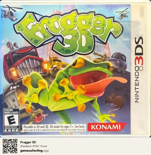 Frogger 3D Nintendo 3DS, NTSC box front