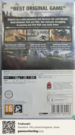 Troll and I Nintendo Switch, United Kingdom box back