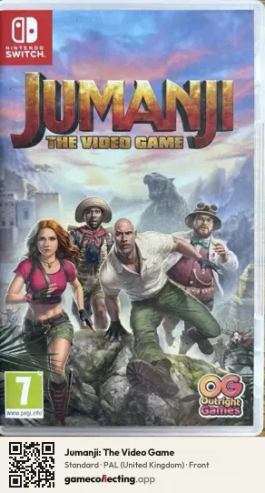 Jumanji: The Video Game Nintendo Switch, United Kingdom box front