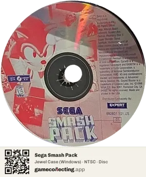Sega Smash Pack Computer, NTSC disc
