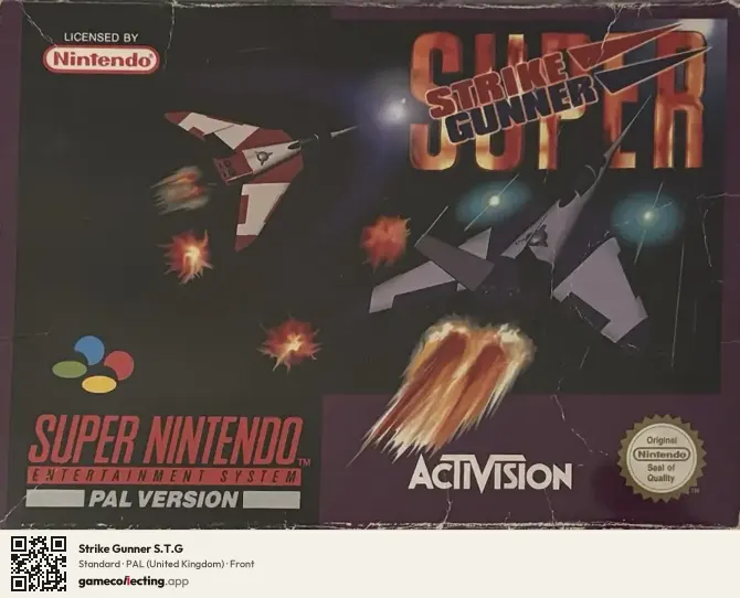 Strike Gunner S.T.G Super Nintendo Entertainment System, United Kingdom box front