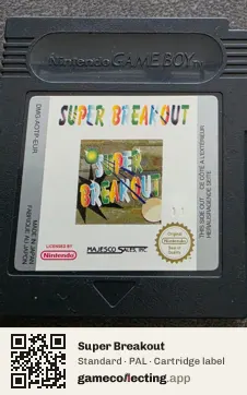 Super Breakout Game Boy Color, PAL cartridge label
