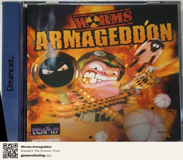 Worms Armageddon Sega Dreamcast, France box front