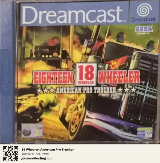 18 Wheeler: American Pro Trucker Sega Dreamcast, PAL box front