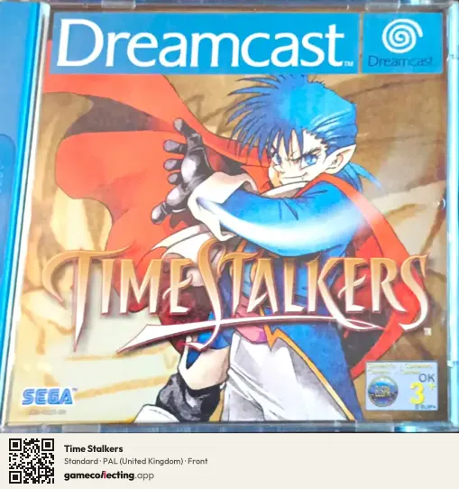Time Stalkers Sega Dreamcast, United Kingdom box front