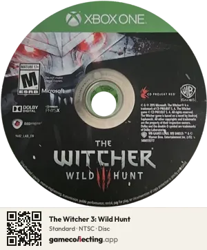 The Witcher 3: Wild Hunt Xbox One, NTSC disc