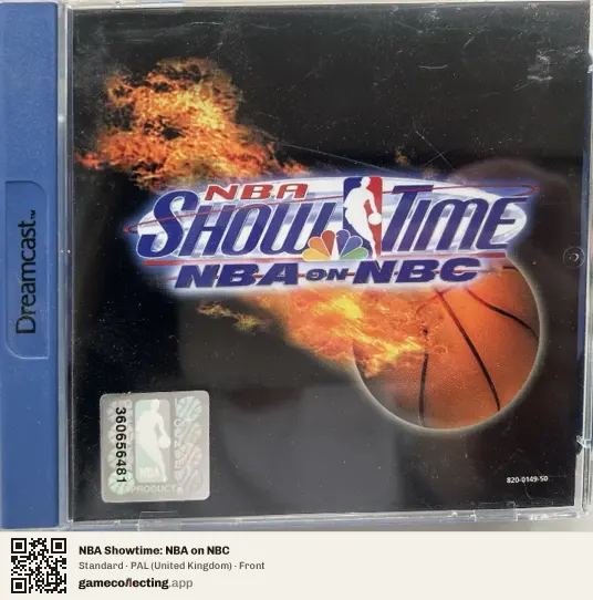 NBA Showtime: NBA on NBC Sega Dreamcast, United Kingdom box front
