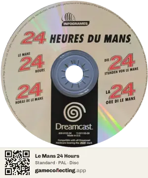 Le Mans 24 Hours Sega Dreamcast, PAL disc