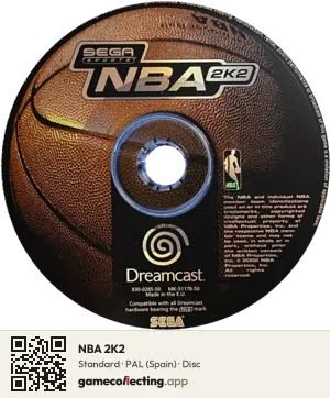 NBA 2K2 Sega Dreamcast, PAL disc