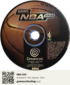 NBA 2K2 Sega Dreamcast, PAL disc