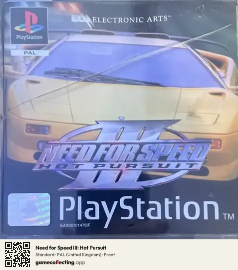 Need for Speed III: Hot Pursuit PlayStation, United Kingdom box front