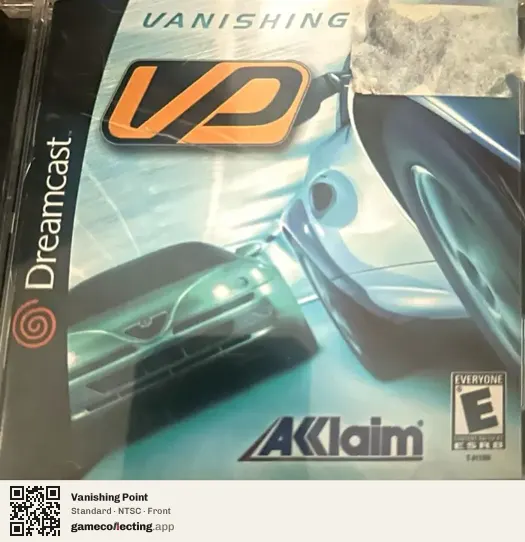 Vanishing Point Sega Dreamcast, NTSC box front
