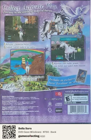 Bella Sara Computer, NTSC box back