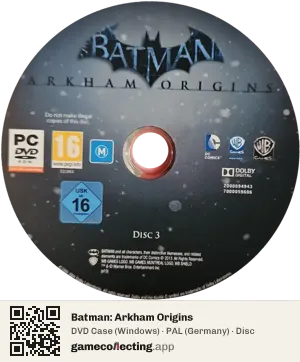 Batman: Arkham Origins Computer, PAL disc