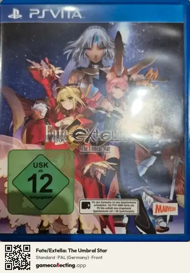 Fate/Extella: The Umbral Star PlayStation Vita, Germany box front