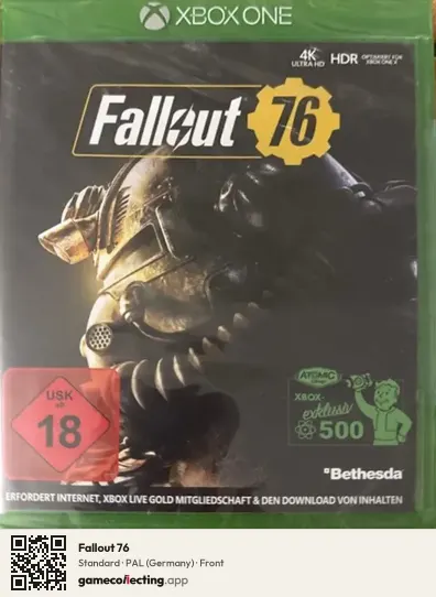 Fallout 76 Xbox One, Germany box front