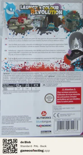 de Blob Nintendo Switch, PAL box back