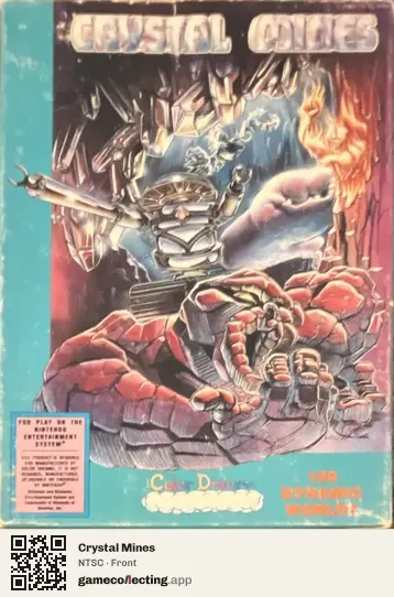 Crystal Mines Nintendo Entertainment System, NTSC box front