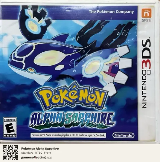 Pokémon Alpha Sapphire Nintendo 3DS, NTSC box front
