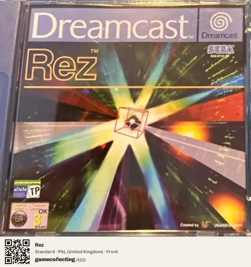 Rez Sega Dreamcast, United Kingdom box front