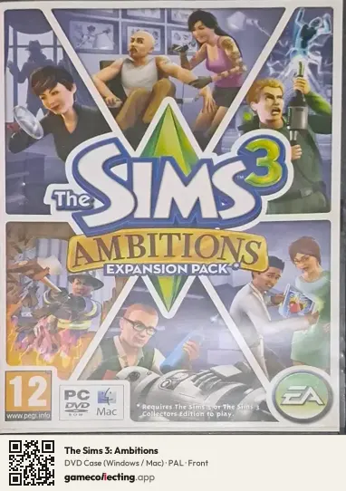 The Sims 3: Ambitions Computer, PAL box front