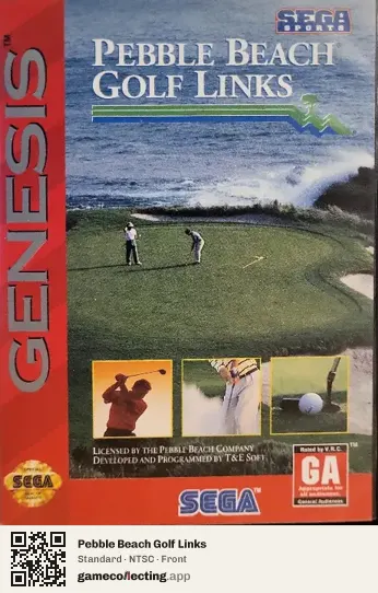 Pebble Beach Golf Links Sega Mega Drive / Genesis, NTSC box front