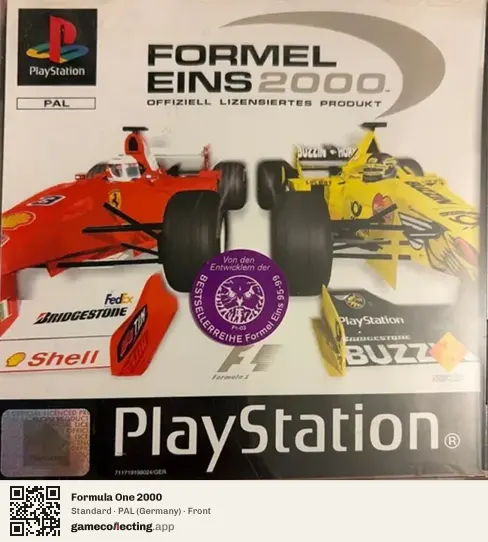 Formula One 2000 PlayStation, Germany box front