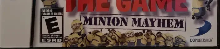 Despicable Me: Minion Mayhem, the ESRB box on its front