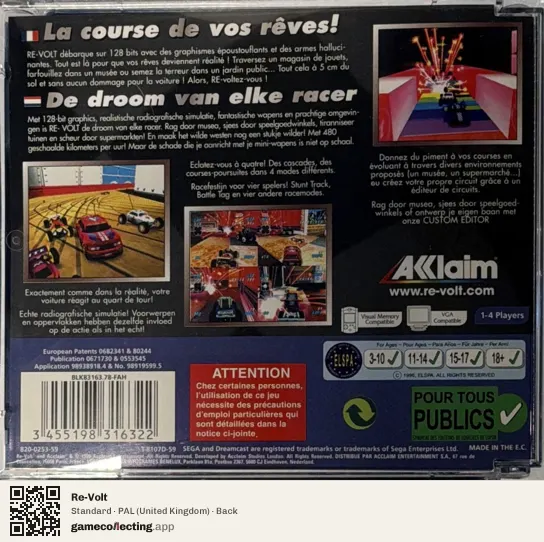Re-Volt Sega Dreamcast, United Kingdom box back
