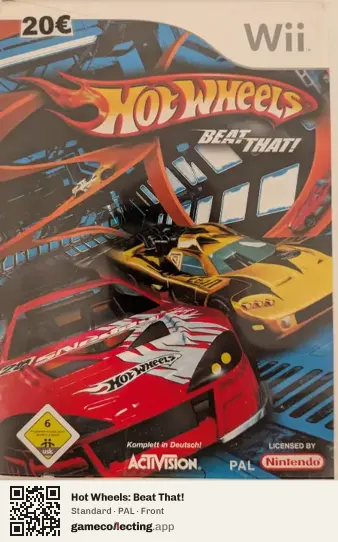 Hot Wheels: Beat That! Nintendo Wii, PAL box front