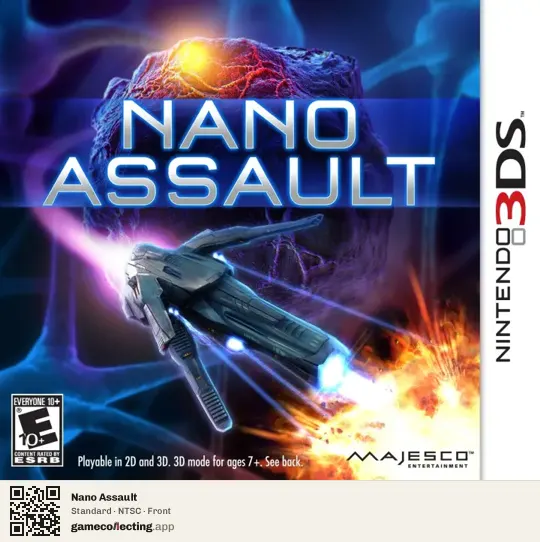 Nano Assault Nintendo 3DS, NTSC box front