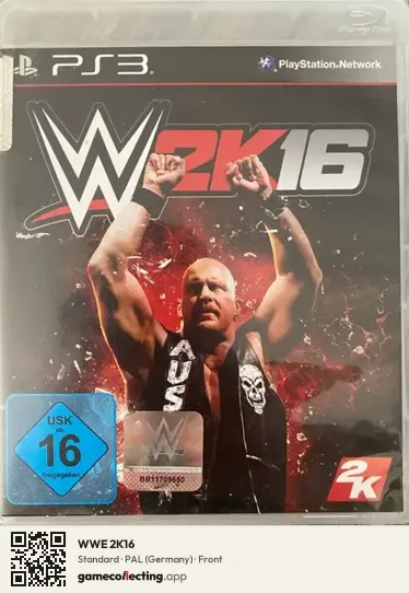 WWE 2K16 PlayStation 3, Germany box front