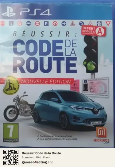 Réussir: Code de la Route PlayStation 4, PAL box front