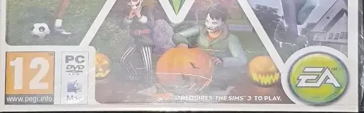 The Sims 3: Seasons, the PEGI square on its front