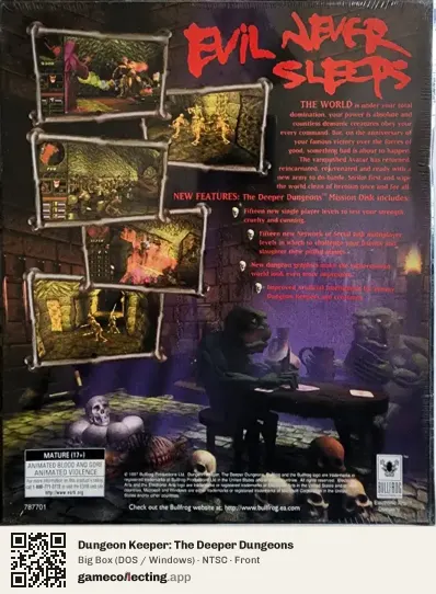 Dungeon Keeper: The Deeper Dungeons Computer, NTSC box front