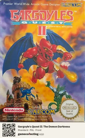 Gargoyle's Quest II: The Demon Darkness Nintendo Entertainment System, PAL box front
