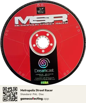 Metropolis Street Racer Sega Dreamcast, PAL disc